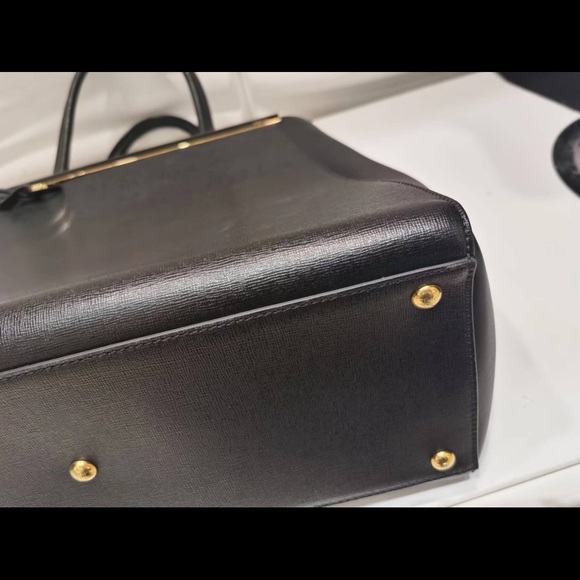 Fendi 2Jours Black Medium textured leather tote - Picture 6 of 7